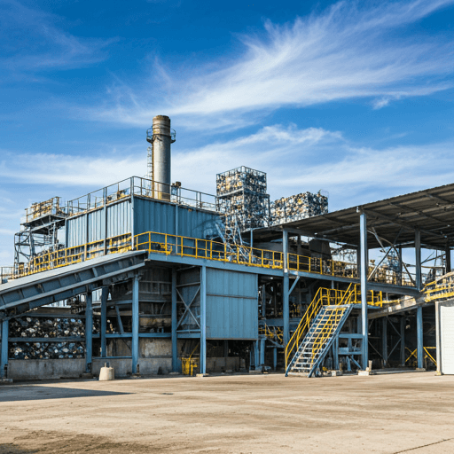 Instalações industriais de reciclagem e tratamento de resíduos metálicos